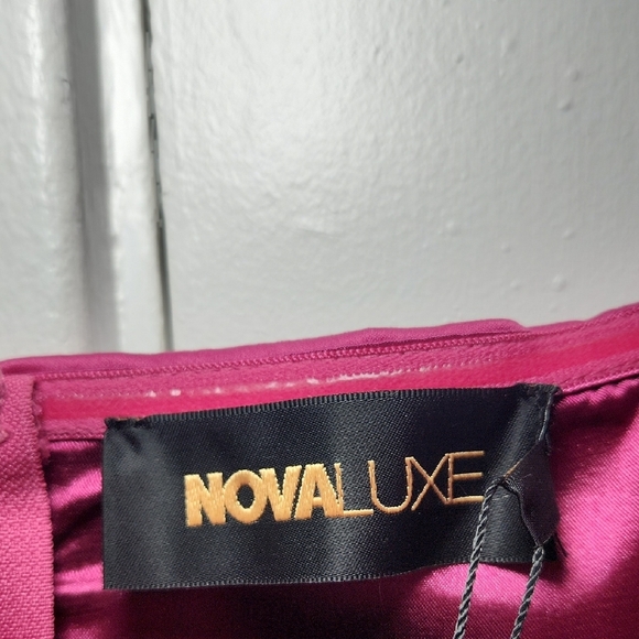 Fashion Nova Asymmetrical Dress in Fuchsia - Picture 2 of 7